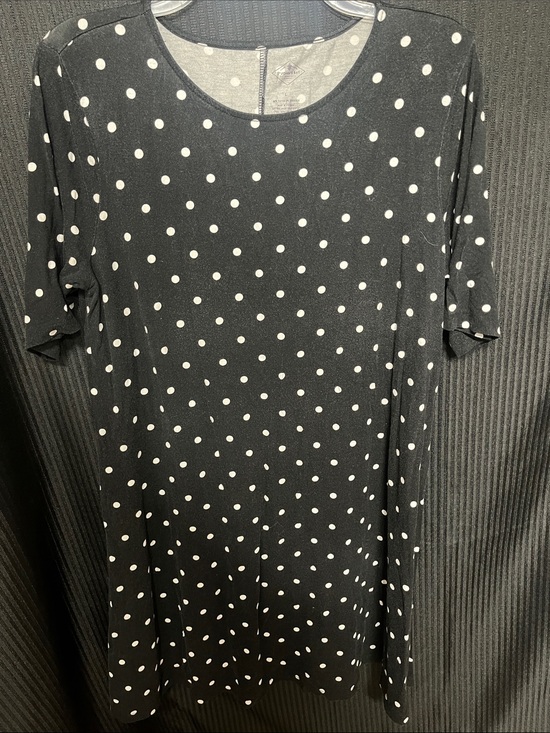 St. John's Bay Dresses & Skirts - St. John's Bay Black Dress with White Polka Dots